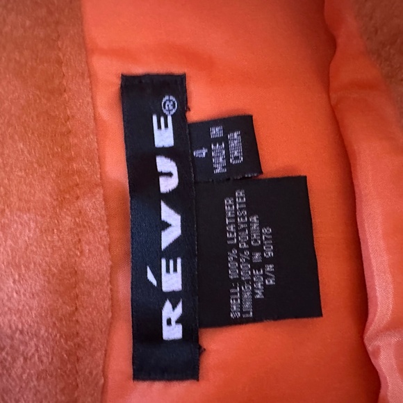 Vintage Retro Orange Tiered Suede Leather Knee Length Wrap Skirt Sz Small - Picture 9 of 9